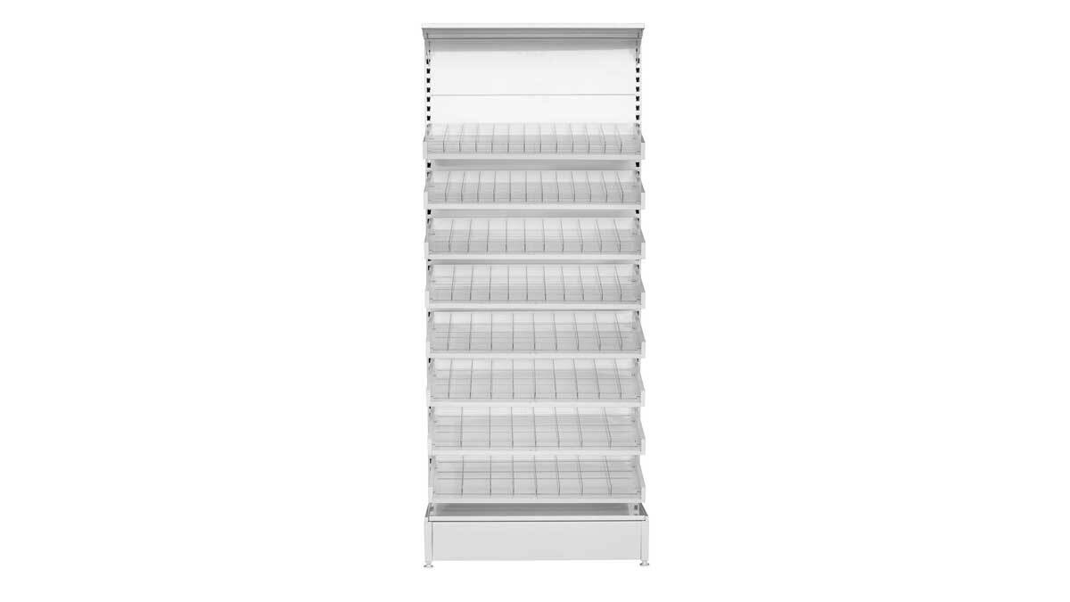 pharmacy shelving system for maximizing medication storage in limited spaces