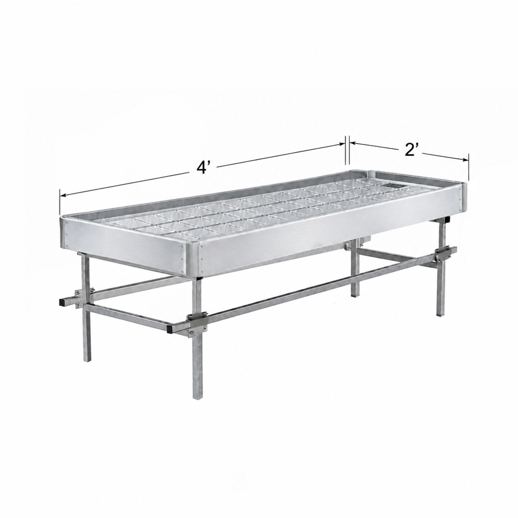 2' by 4' stationary greenhouse bench dimensions