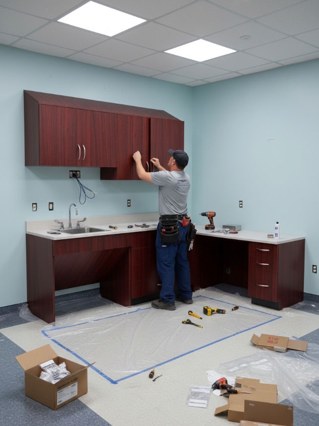 Installed storage system in a commercial facility