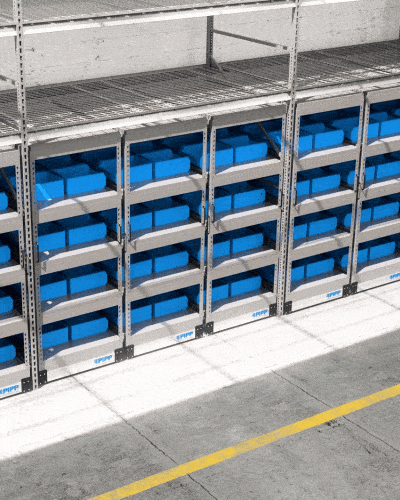 Under-pallet rack pull-out and sliding storage systems GIF